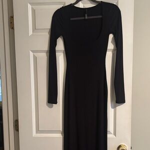 SKIMS Classic Black Long Sleeve Dress